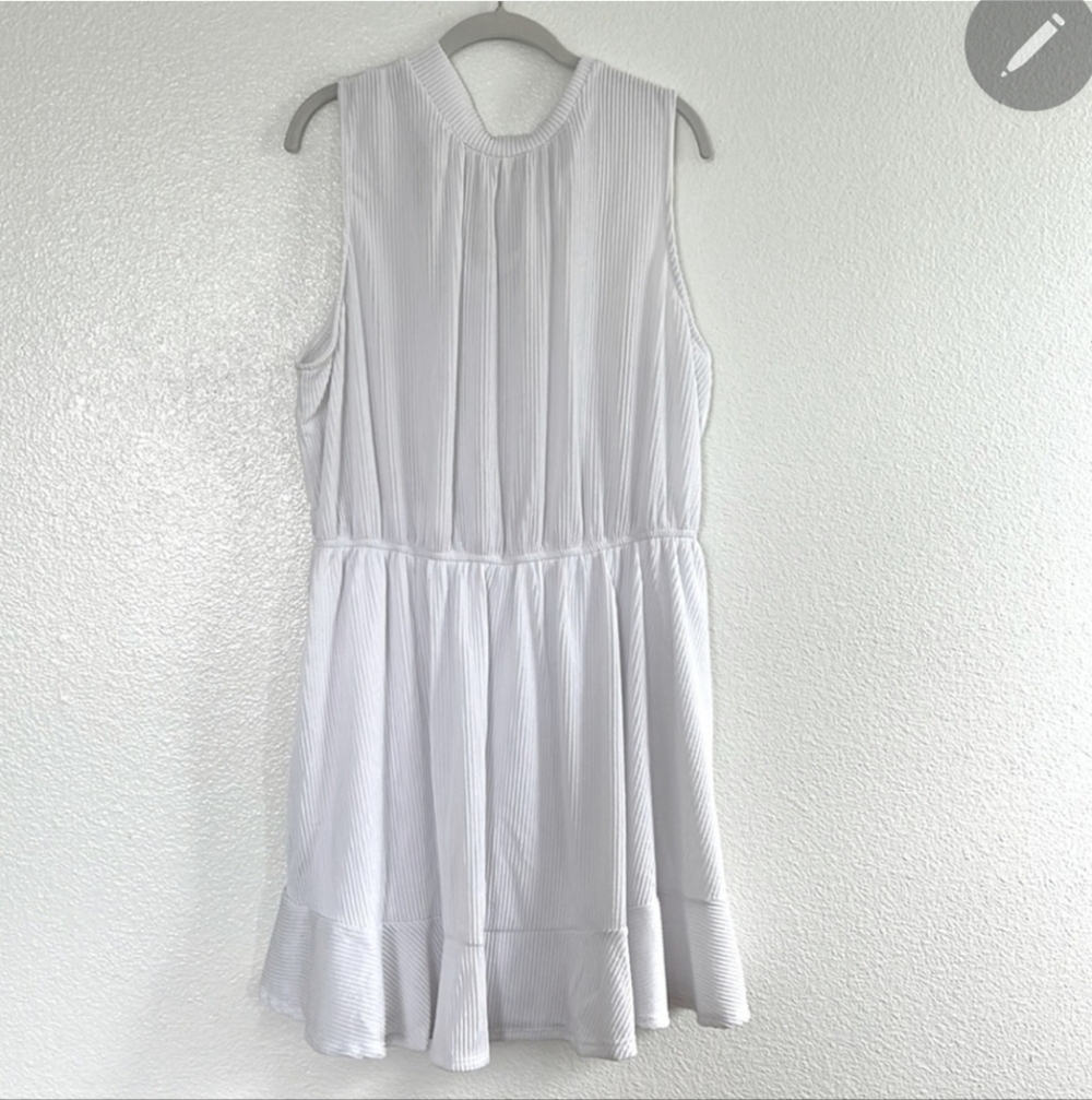 White Birch Ruffle Mini dress 3x